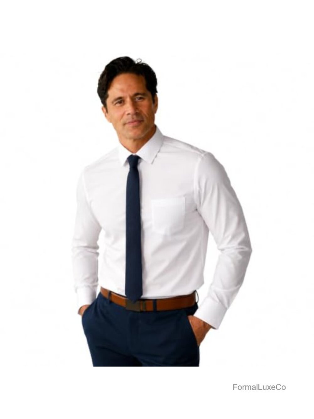 Men's Performance Dress Shirt, Wrinkle Free 4-Way Stretch Button Down